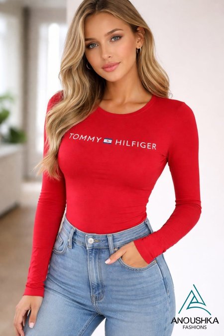 بلوزة تومي كم قماش ناعم